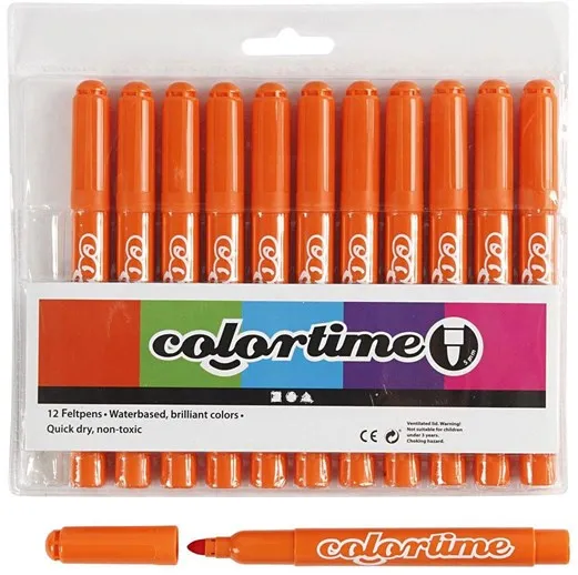Creativ Company Orange Jumbo markers 12st.